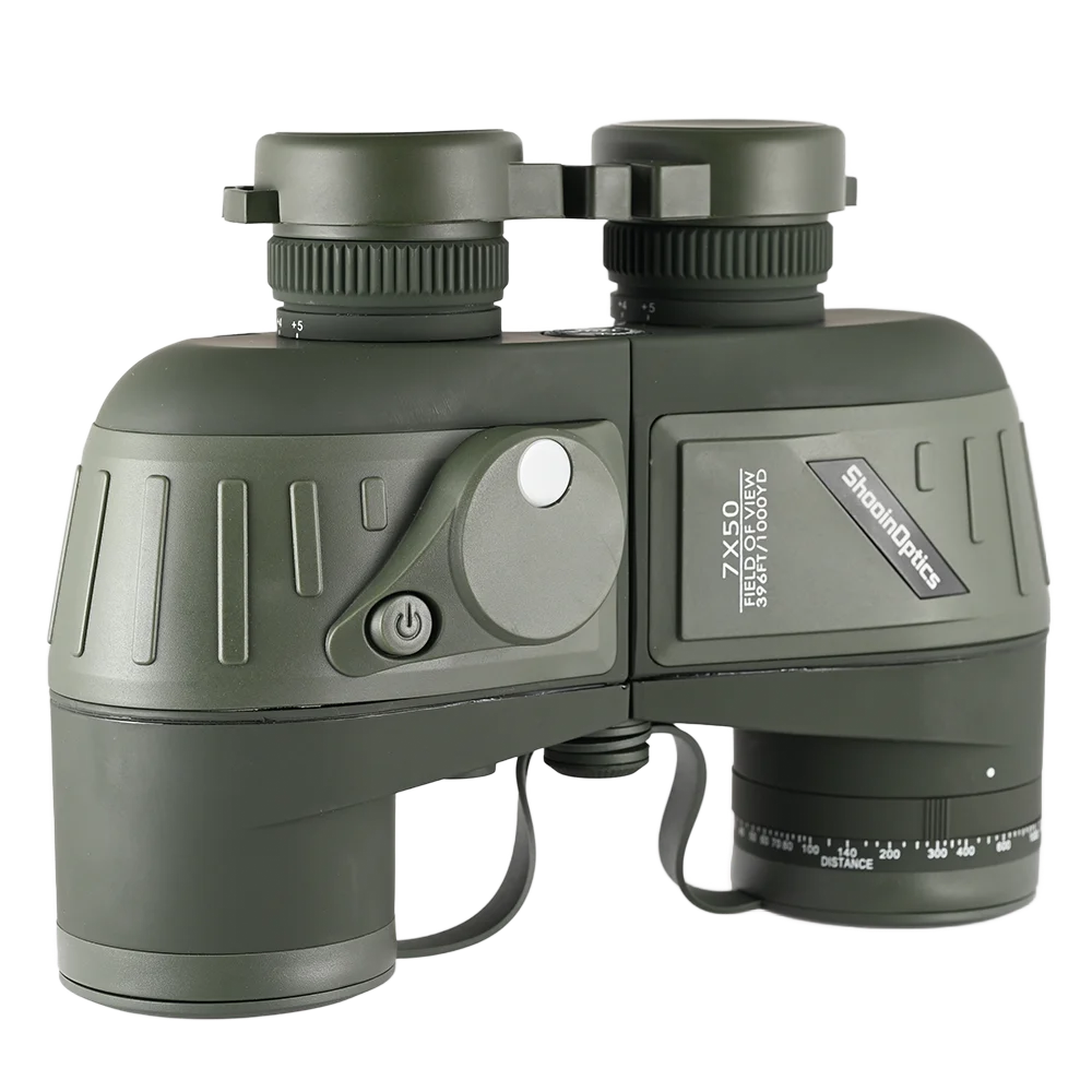 Shooin Optics Compass Binoculars 7X50 Waterproof Floating Nautical For Hunting Bird Watching Marine Navigation