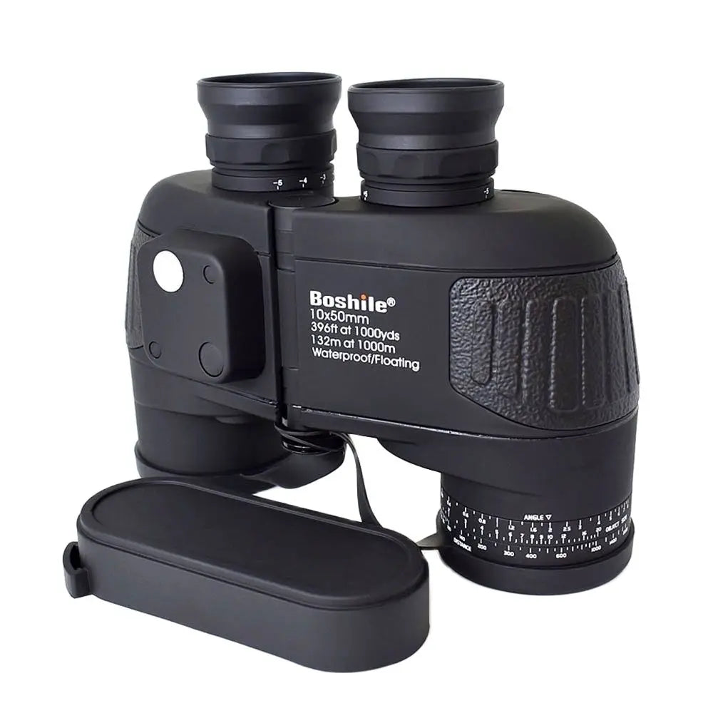 Boshile 10x50 Binoculars Built-in Compass Telescope Zoom Navigation Hunting Hiking Camping Big Eyepiece Waterproof Nitrogen Bak4