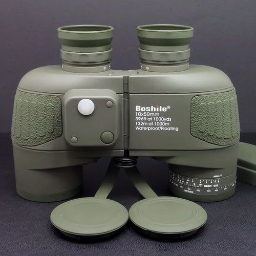 Binoculars Boshile 10x50 Navigation Built-in Compass Telescope Waterproof Hunting Camping Hiking Fully Multi Coated Lens BAK4