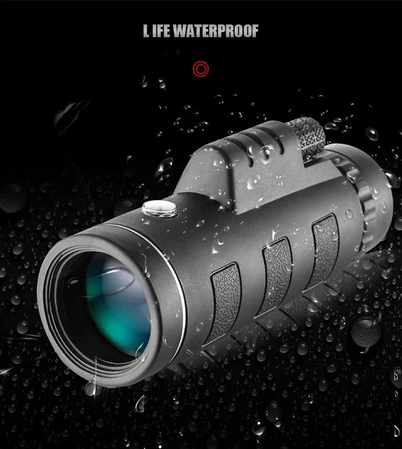 DISCOVERY 40x60 Monocular Telescope with Smartphone Holder & Tripod, High Power BAK4 Prism Lens Monocular For Hunting Camping